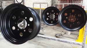 Jateamento e Pintura de Rodas